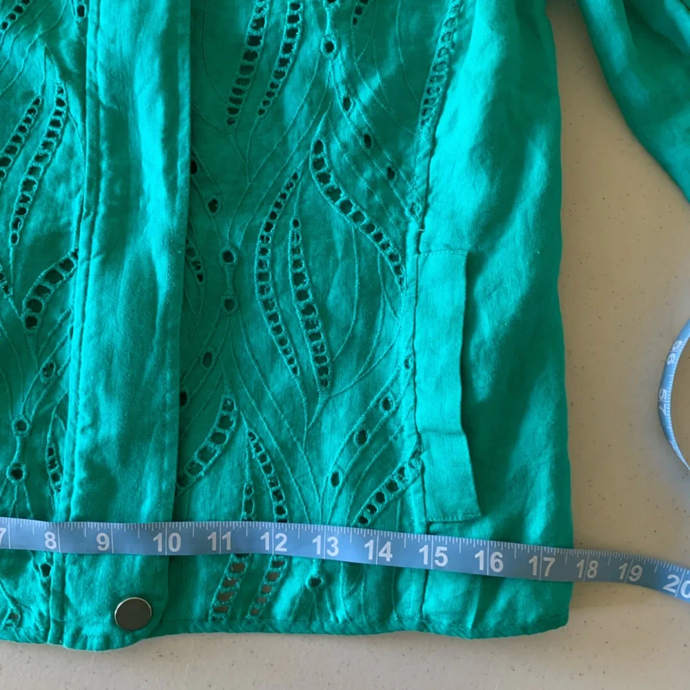 Chicos Eyelet Linen Jacket - Picture 11 of 15
